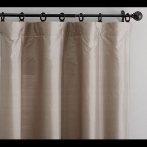 Pottery Barn Silk and Linen lined drape